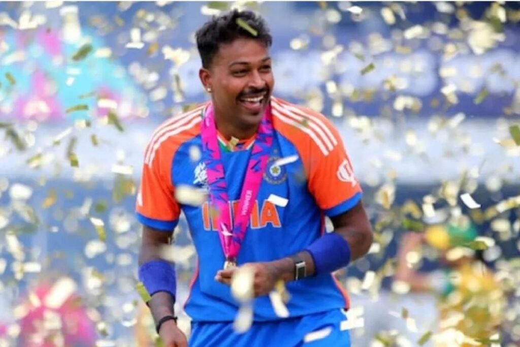 Hardik Pandya Celebrates T20 World Cup