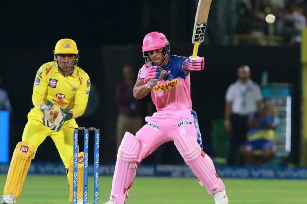 Riyan Parag with Dhoni