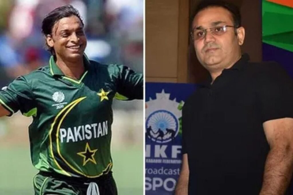 how many times Shoaib Akhtar dismissed Virender Sehwag