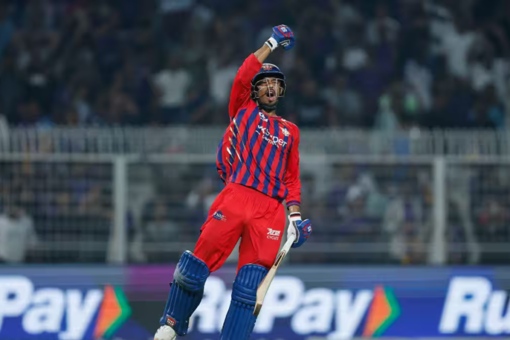 Mukul Choudhary match-winning 54 runs celebration in IPL 2026