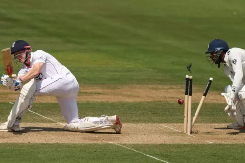 cricket batsman disappointed out duck