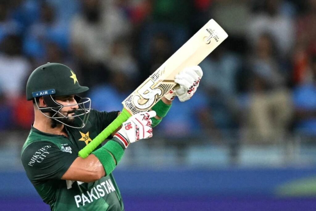 Sahibzada Farhan playing an aggressive T20 innings showcasing his attacking batting style